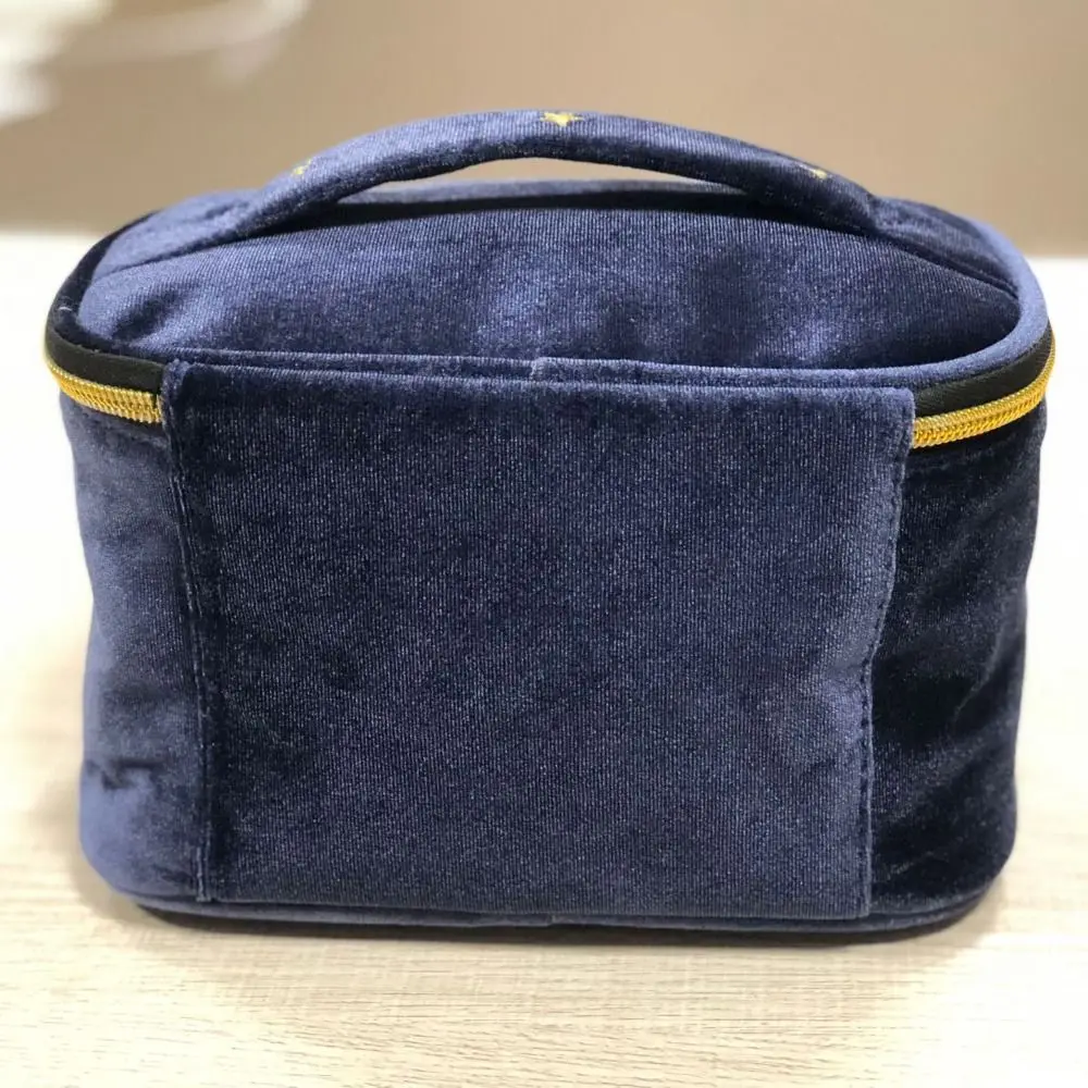 Velvet Moon Star Cosmetic Bag Cute Embroidery Portable Travel Organizer Tassel Decoration Large Capacity Lipstick Handbag Women