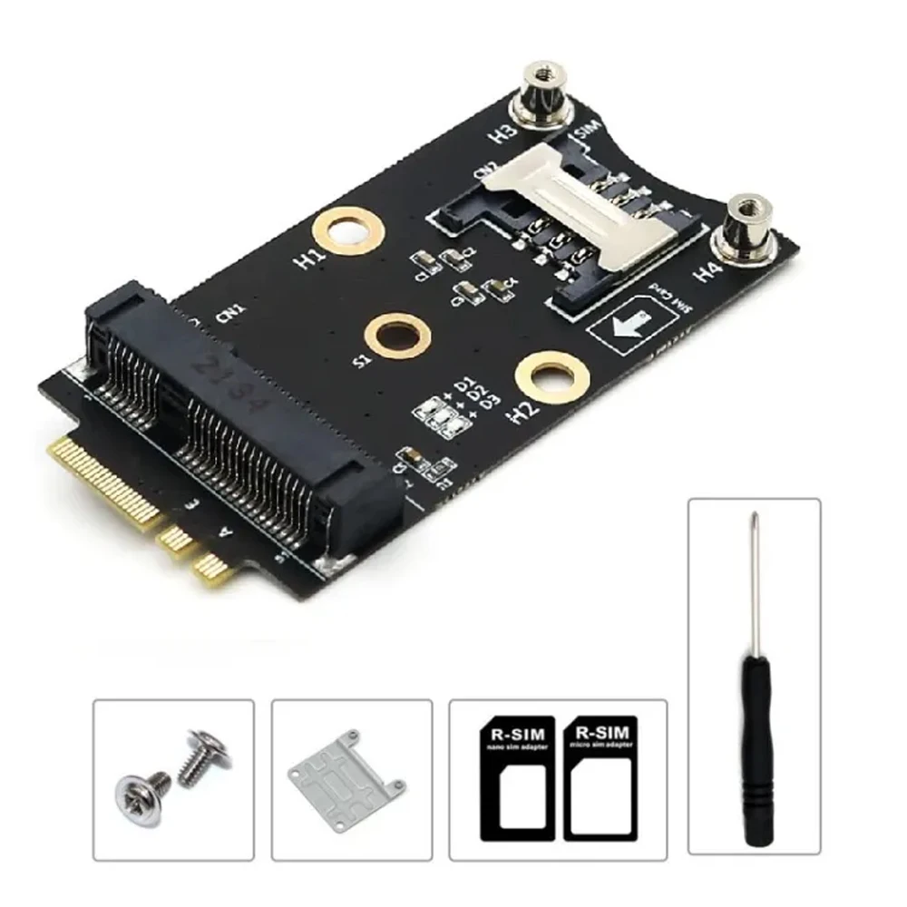 

Адаптер youyeetoo X1 4G Mini PCI-E на M.2(NGFF), адаптер A/E со слотом для SIM-карты