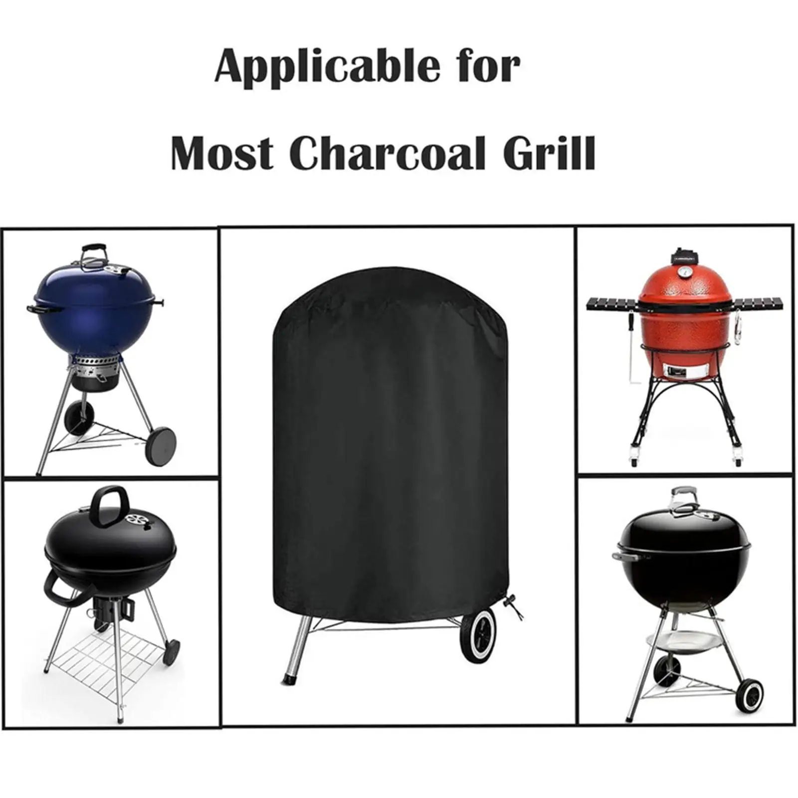 Table Top Grill Cover,Portable Heavy Duty Waterproof Sturdy All Weathers Protection Griddle Cover BBQ Grill Protector Black