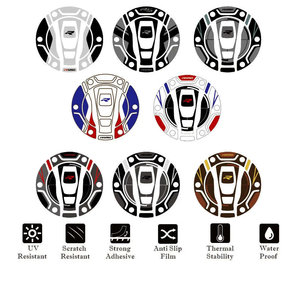 

Motorcycle Fuel gas tank cap pad anti slip sticker declas protection for BMW R1250R R 1250 R 2018 2019 2020 2021 2022 2023