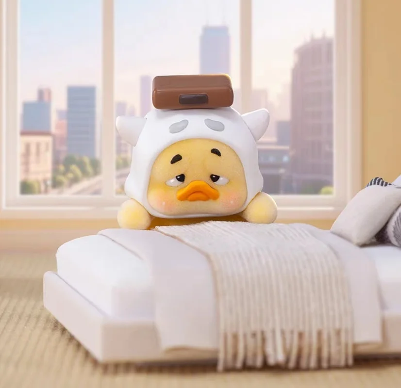 حقيقية UpsetDuck حالة عرض بطة الاستلقاء سلسلة Kawaii Hippers الهاتف المحمول سيارة الديكور شاشة حزب دمية الاطفال هدية #5