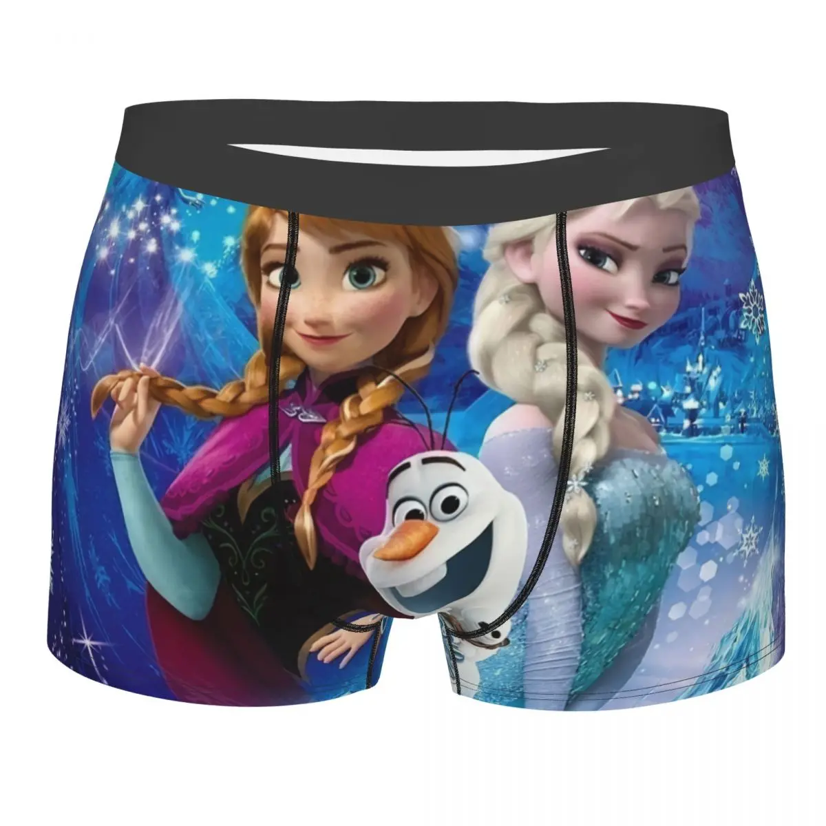 

Мужские трусы-боксеры с изображением принцесс Эльзы и Анны из мультфильма «Холодное сердце», эластичные трусы-боксеры, нижнее белье