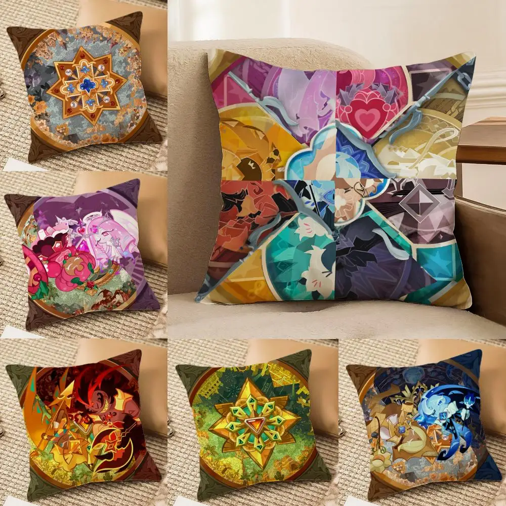 

Чехол для подушки C-Cookie Run Kingdom, шелковистый, из короткого плюша, с невидимой молнией, пылезащитный, для дивана, для домашнего декора