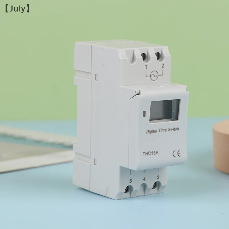 Temporizador Digital programable semanal electrónico, Control de relé, 110V, 8A, 10A, 16A, carril Din THC15A, 7 días, 1 ud.