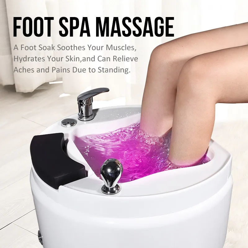 سبا تدليك العناية بالقدم مجموعة حمام الحرارة باديكير حوض كهربائي صغير حوض وعاء مدلك نقع #4