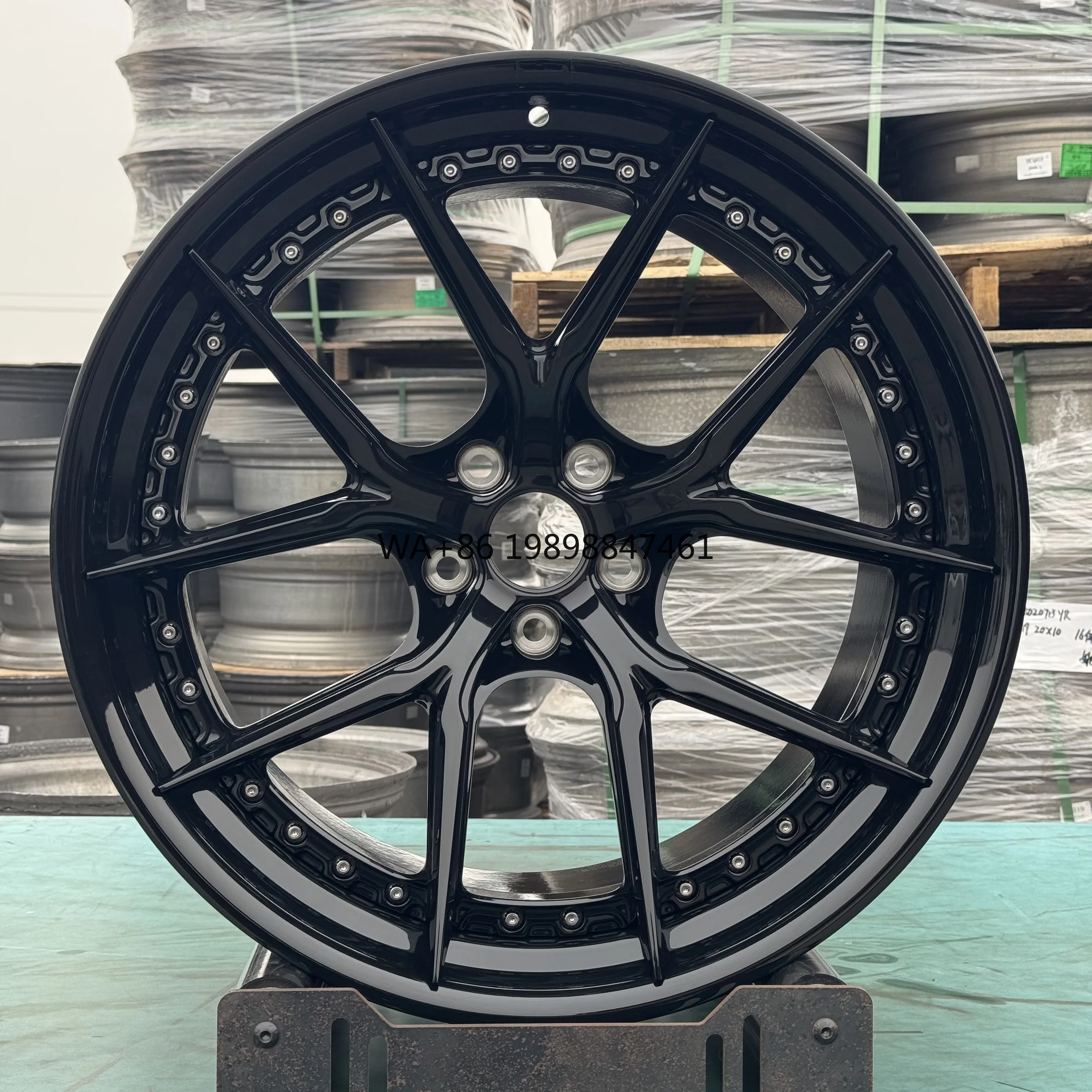 

Factory Price Custom Forged Aluminium Alloy Wheel Rims New Style 2-Piece Gloss Black Machine Face 18 19 20 Passenger Car Wheels