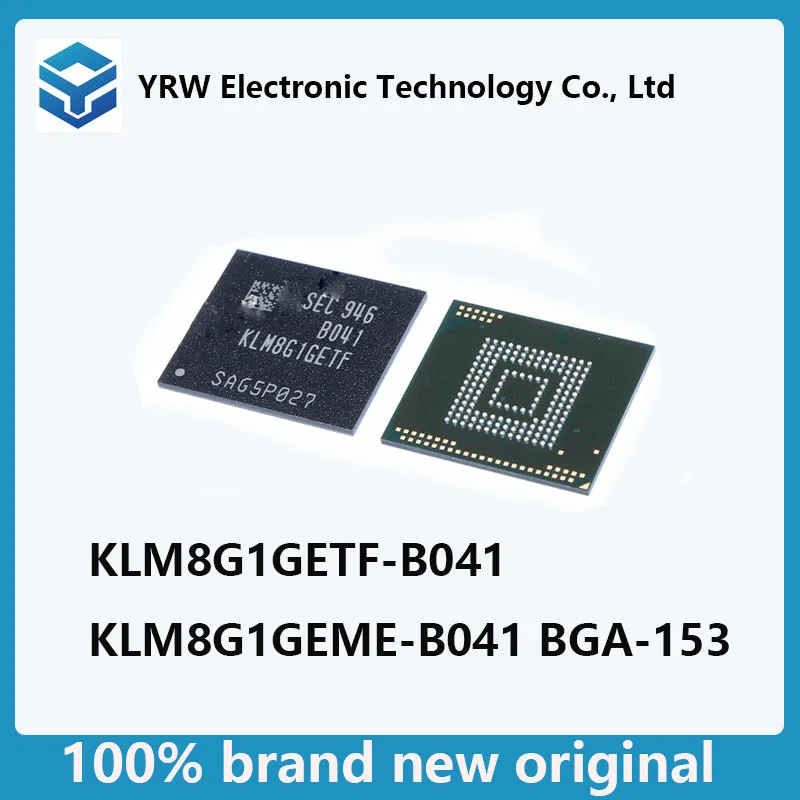 100% NEW KLM8G1GETF-B041 KLM8G1GEME-B041 KLM8G1GETF KLM8G1GEME BGA-153 Memory flash memory chip