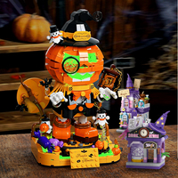 Halloween Pumpkin Elf Building Block Model, Magic House Building Block Set, Building Block Toy Collection Souvenirs, Event Party Gifts, Best Holiday Gifts, Christmas/Halloween Gifts