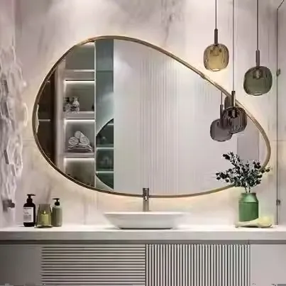 Magnifying Mirror Bedroom Wall Art Decor Room Ornaments for Home Decor Aesthetic Decoration Wall Decorations Luxury Lamp Miroir