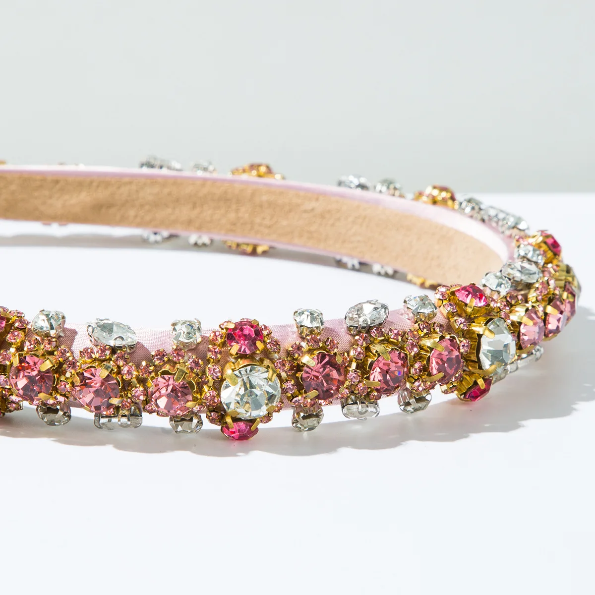 韓国バロック純粋な手縫いフルダイヤモンドヘッドバンド重い職人技絶妙なゴージャスなスポンジ宴会ヘアアクセサリー