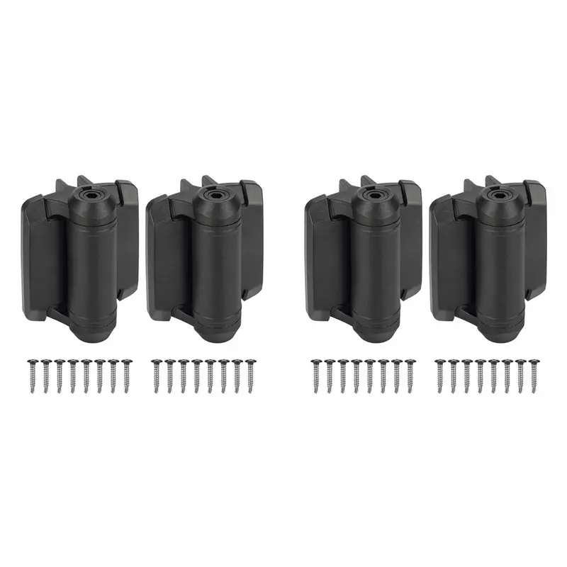 

ABGH-4Pcs Self Closing Gate Hinges With Safety Cap,Pool Gate Hinges With Alignment Legs Adjustable Fence Hinges