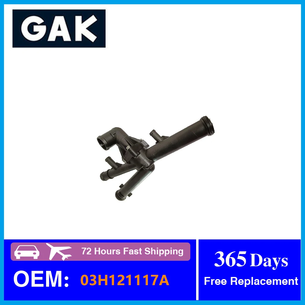 GAK Cooling Water Thermostat Housing #03H121117A For Audi Q7 Quattro Volkswagen CC Passat Tourage Replacement Parts