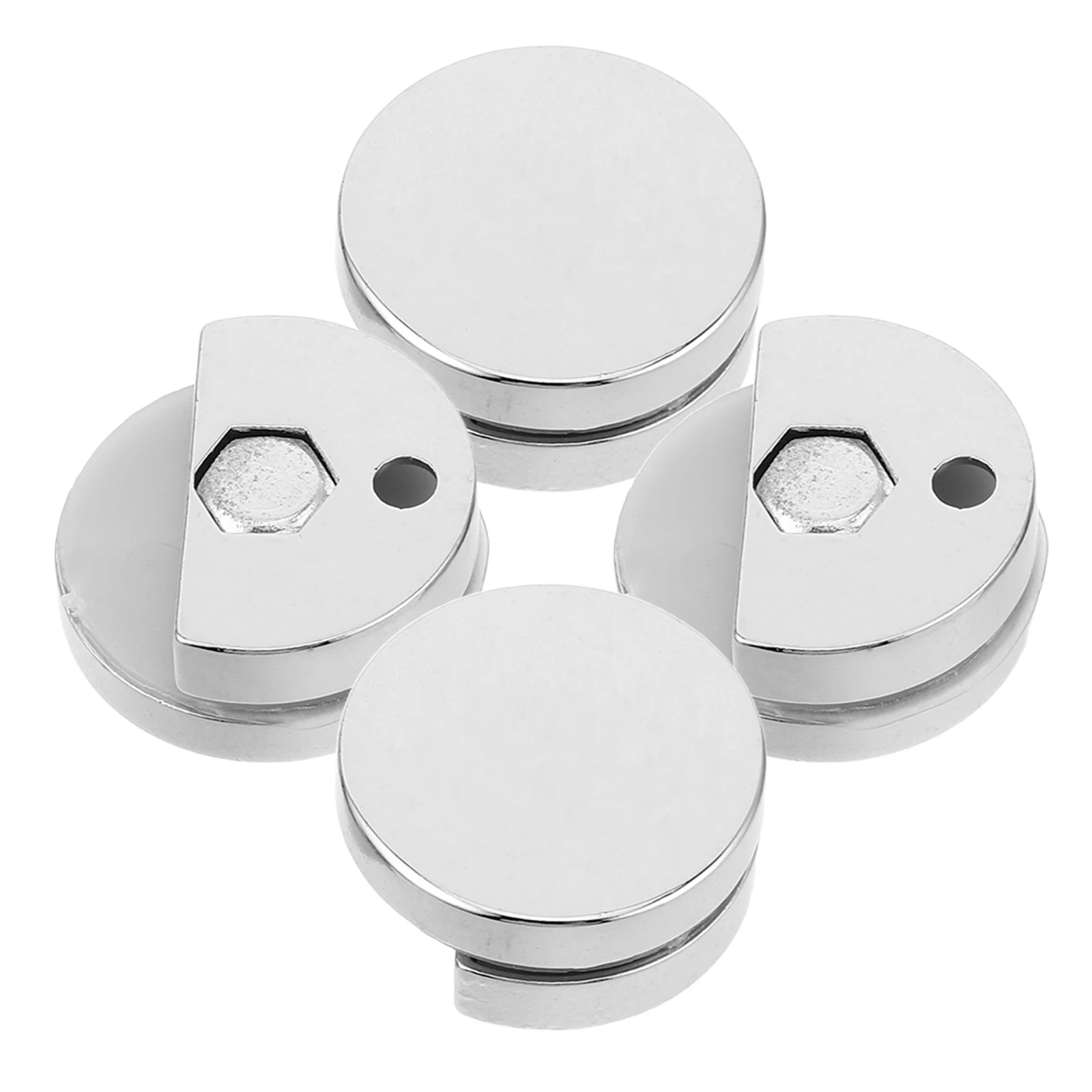 

4pcs Holder Sturdy Zinc Alloy Wall Mount Clips Secure Design Bathroom Mirror Support Glass Clamps Tray Mounting Brackets