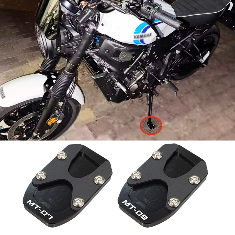 

For YAMAHA MT09 MT07 Tracer 7 7GT 9 9GT+ XSR 700 900 Motorcycles Foot Side Stand Enlarger Plate Pad Kickstand Extension
