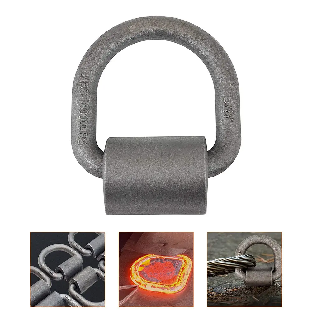 

Кованые сварные D-образные кольца для крепления грузов на прицепах и платформах грузовиков, усиленные, 12 шт.