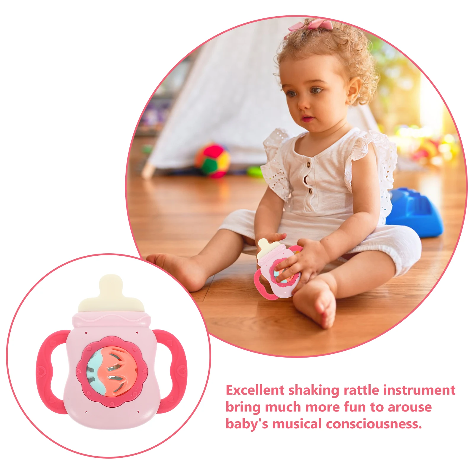 

Early Education Rattle Toys TPE ABS Material Baby Shaking Musical Teething Infant Fun Gift Lightweight Toddler