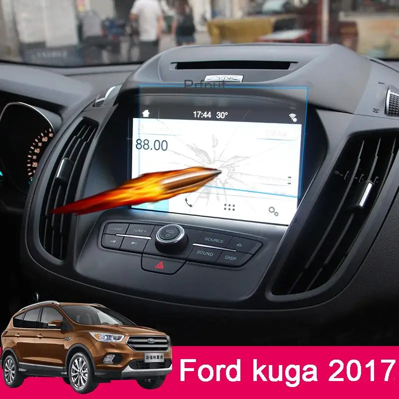 Car GPS Navigation Screen Glass Steel Protective Film for Ford Kuga Escape 2013 14 2015 2016 2017 Control of LCD Screen Sticker