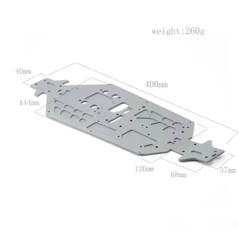 Piastra del telaio principale in metallo IF601 per Kyosho MP10 1/8 RC Accessori per parti di aggiornamento per auto