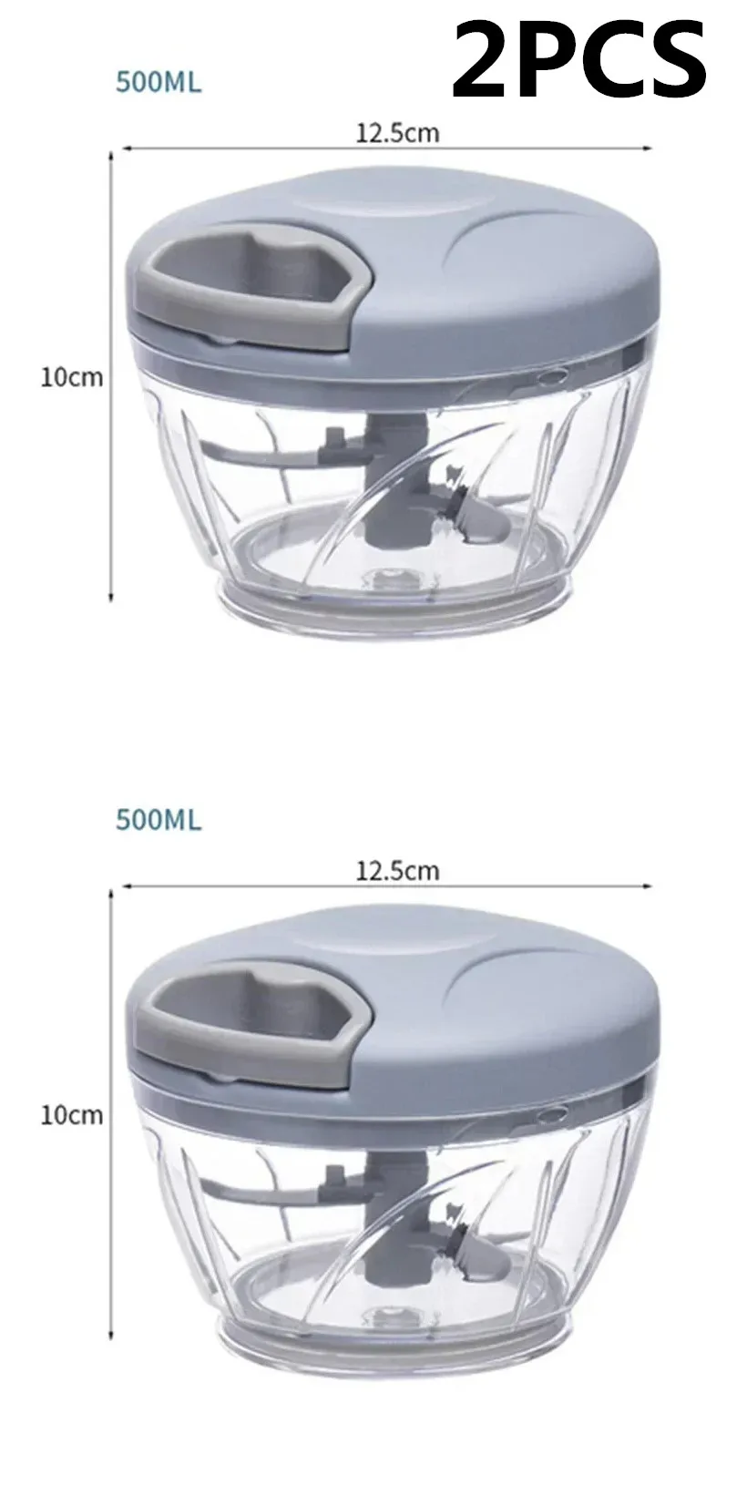 NONE 500/900ML Knoblauch Chopper Manuelle Drehen Gemüse Cutter Chopper Slicer Obst Knoblauch Brecher Küche Gadget Mixer Fleischwolf 7