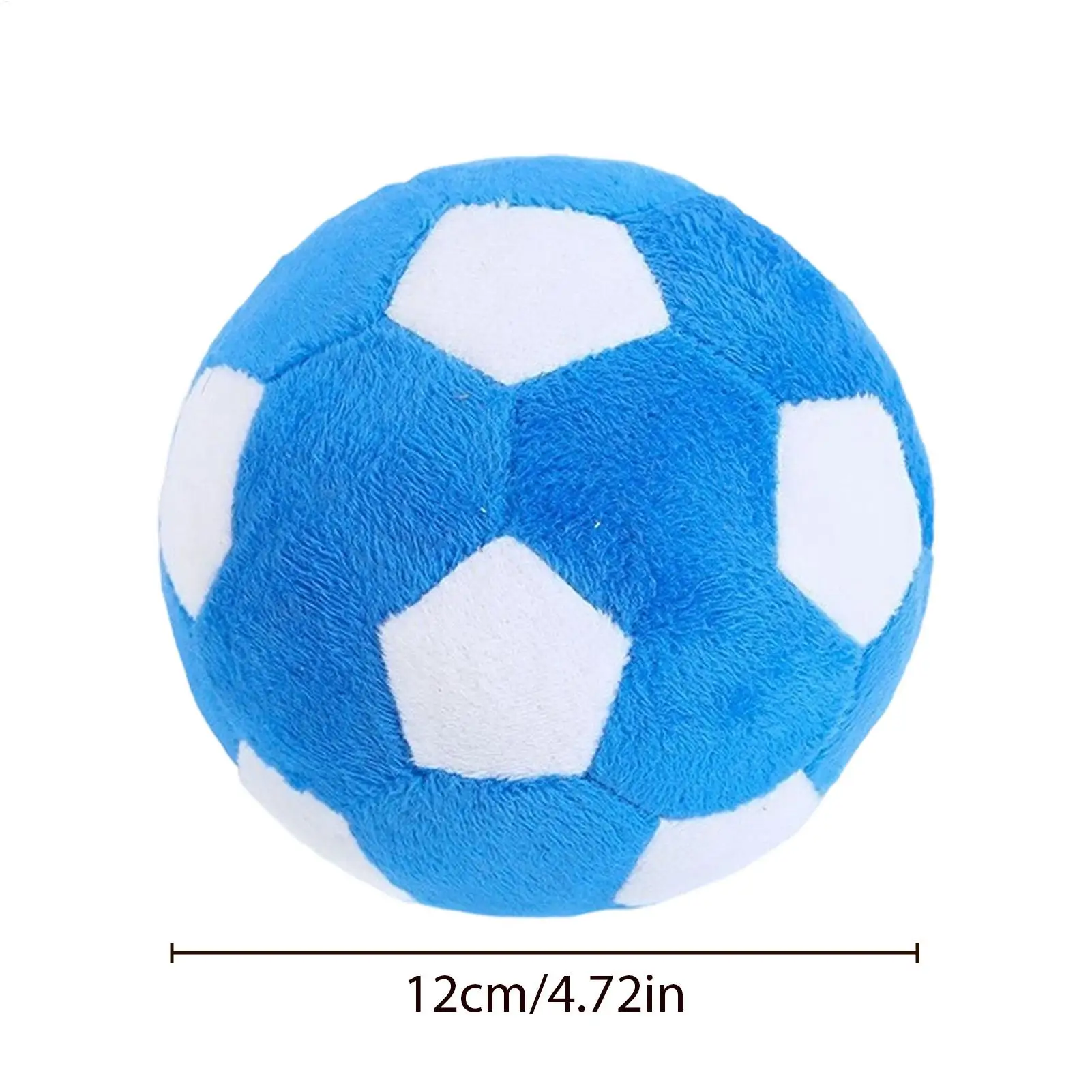 Dog Soccer Ball Toy Soft Chewing Game Plush Soft Squeaky Balls for Dogs for Indoor Outdoor Play Teething Enrichment Puppy Large view 6