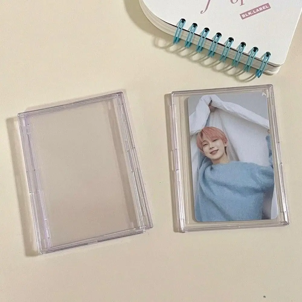 Acrylic Shell Card Brick Transparent Photo Protection Card Display Cards Sleeves Hard Case Photocard Holder Photo Frame