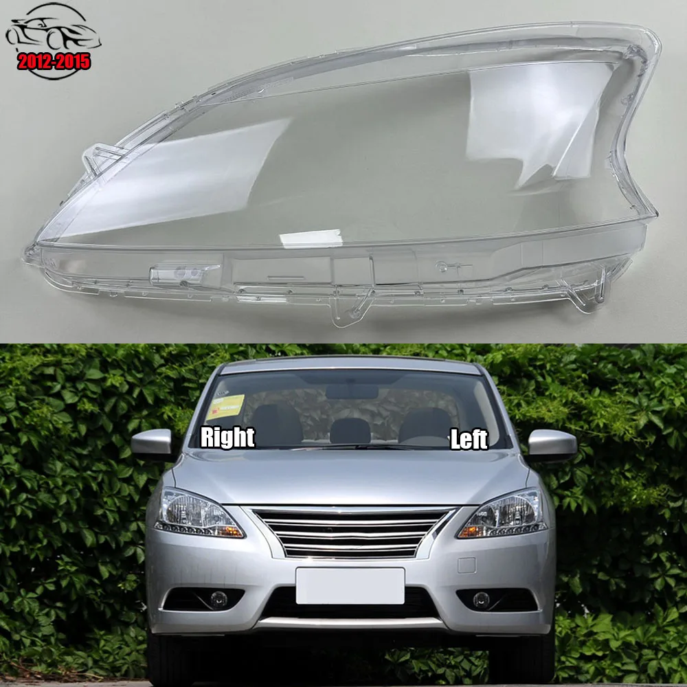 For Nissan Sylphy 2012 2013 2014 2015 Car Accessories Headlight Lens Cover Headlamp Shell Transparent Lampshade Plexiglass