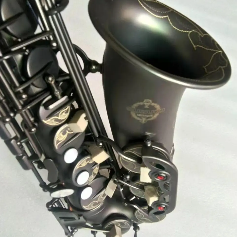 

Western wind instrument alto saxophone SUZUKI Suzuki black nickel matte full body carving factory direct sales