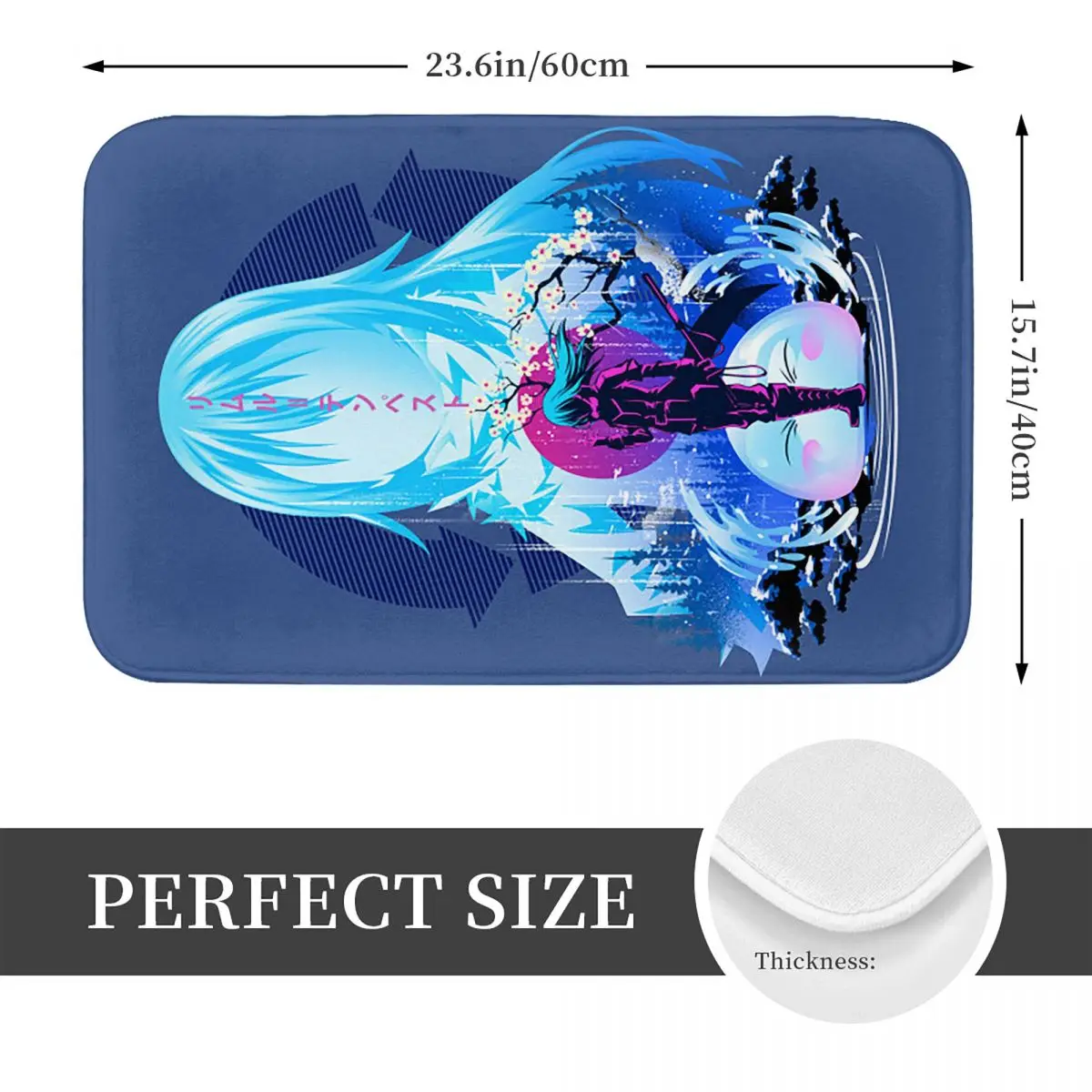 لقد تجسدت كسابق أنيمي الوحل المضادة للانزلاق ممسحة الكلمة حصيرة المياه النفط برهان السجاد البساط لمدخل المطبخ المنزل مسند القدم حصيرة #2