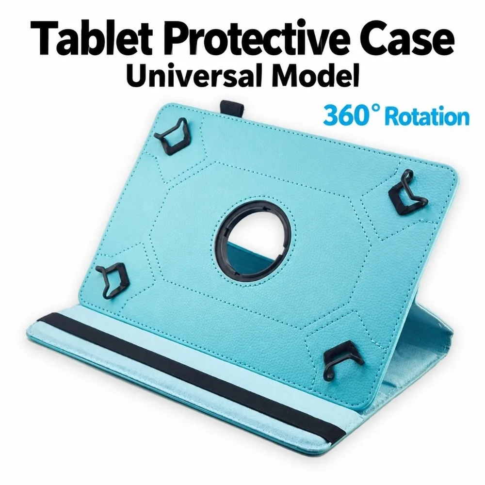 9-10 inch Universal Tablet Case Multi-Angle Viewing Shockproof Tablet Stand Cover Anti Scratch PU Leather