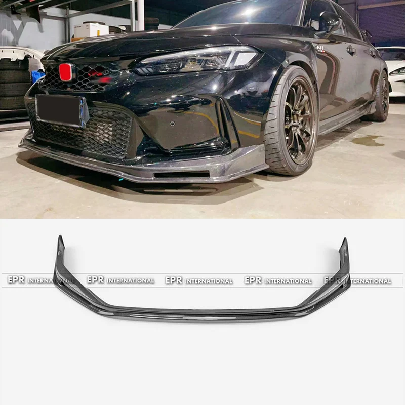 For 2022 Honda Civic Type R FL5 EPA SPOON Type Carbon Fiber Front Lip Race Spec Aero Splitter Direct Bolt On Upgrade