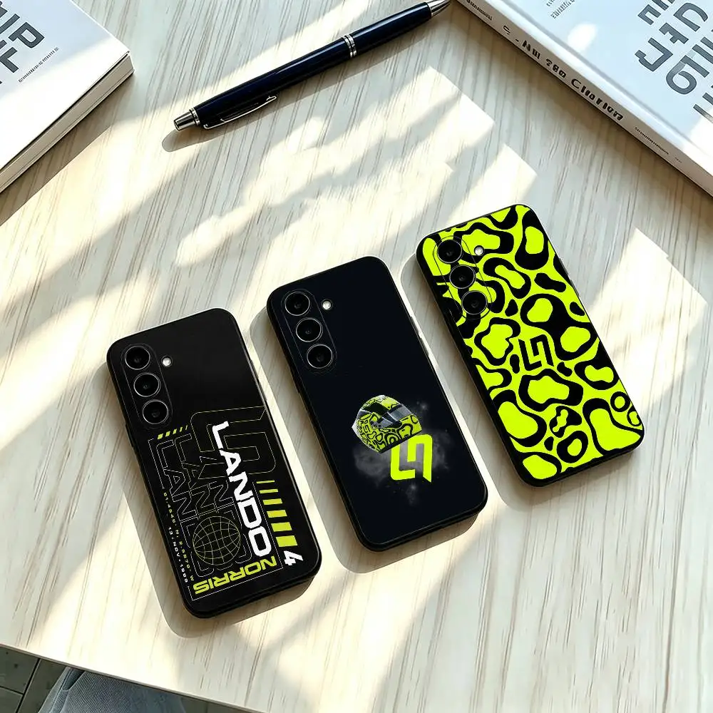 Lando Norris LOGO Cool Racer  fashion Phone Case For Samsung A73 20,21s,22,31,32,52,53,72 Soft Black Shockproof Cover