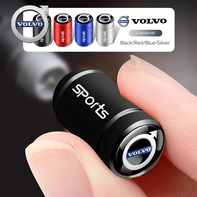 

For Volvo Aluminum Alloy Car Wheel Valve Stem Caps Tire Air Stem Covers For Volvo Xc60 Xc90 V40 V60 S60 XC40 V50 V90 S80 C40 V70