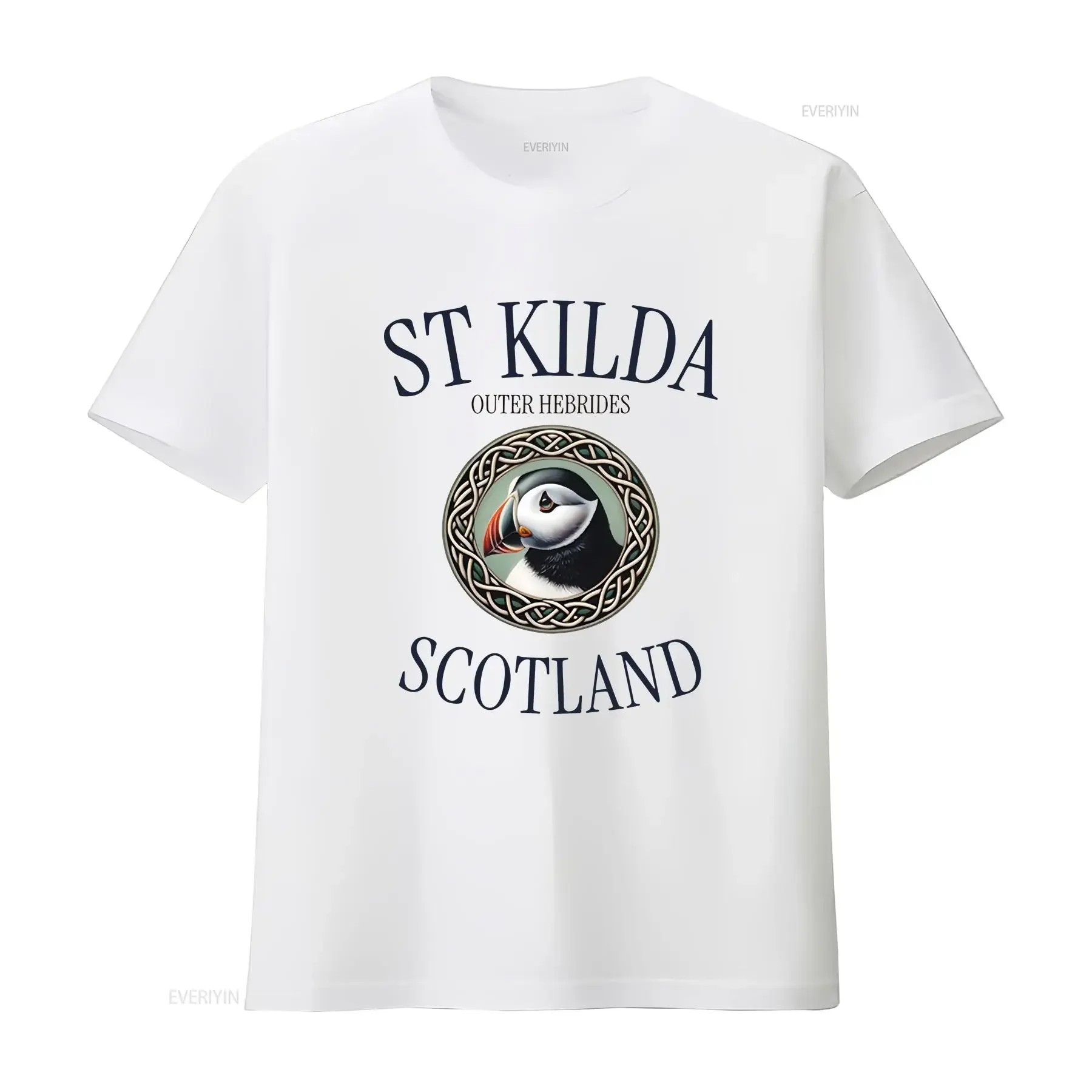 ST KILDA Scotland The Mysterious Archipelago White Heavyweight Crewneck T shirt Available in Sizes from S to 5XL vintage