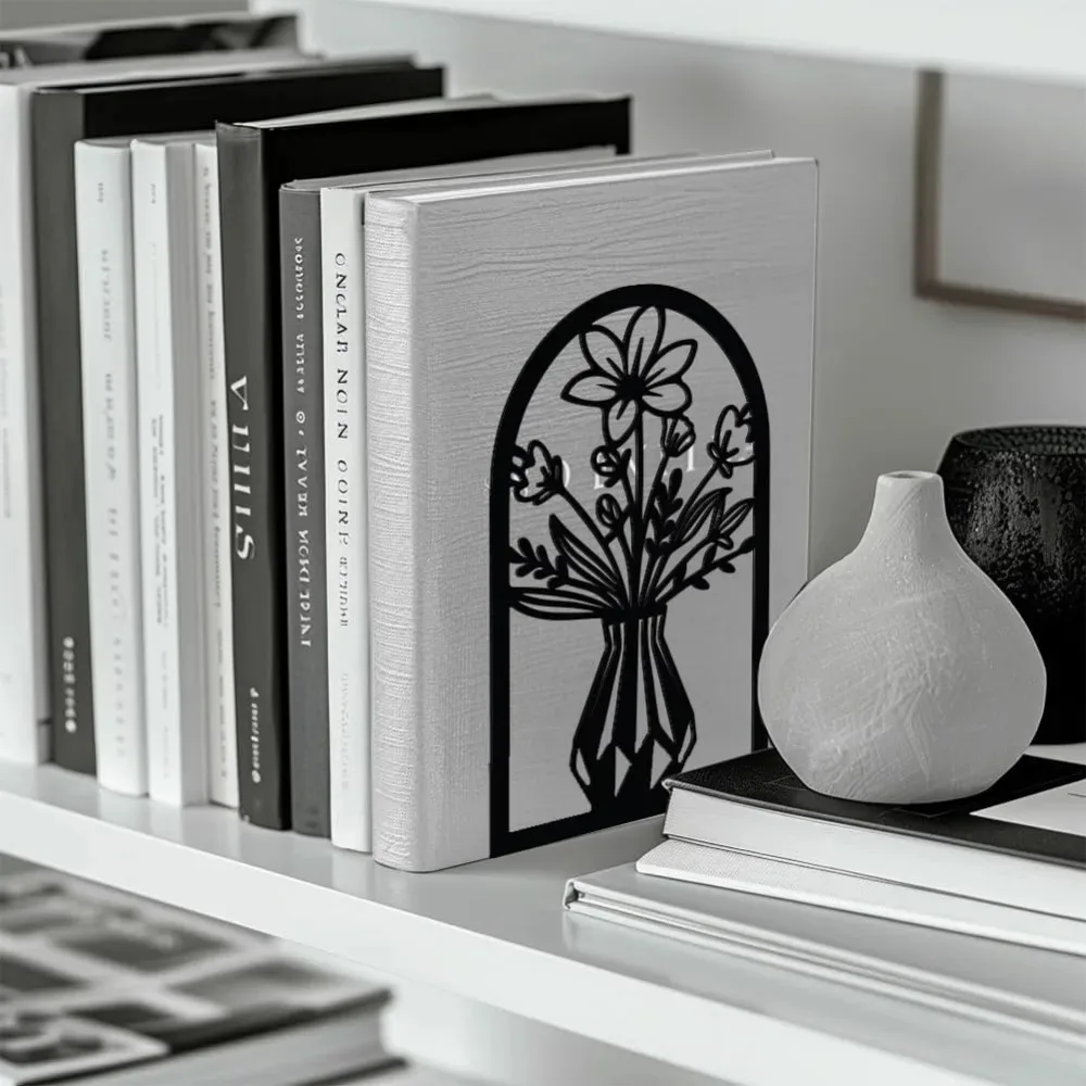 حامل سدادة معدني للأرفف المزخرفة مقاس 5.3 بوصة × 4.3 بوصة × 7.9 بوصة سدادات عصرية إبداعية شديدة التحمل للدراسة