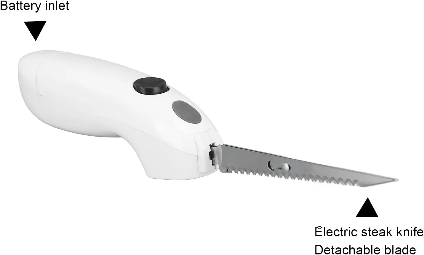 Sem fio - para esculpir carne, bife, peixe, aves, pão, legumes com lâminas serrilhadas de aço inoxidável e alça ergonômica