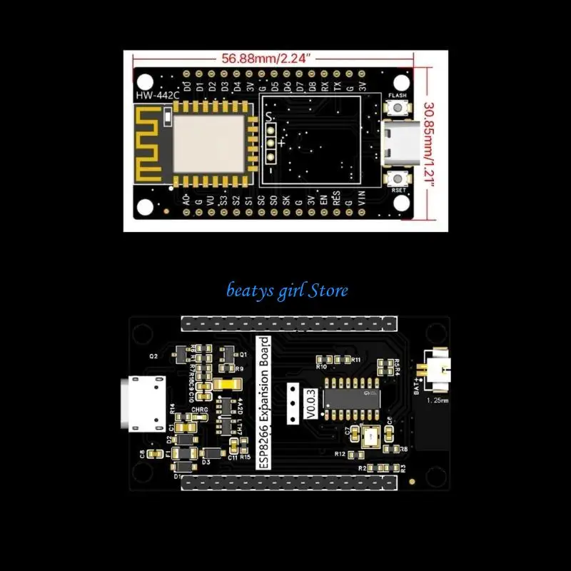 C7AB ESP8266 CH340 Entwicklung Board Temperatur Feuchtigkeit USB TypeC Micr