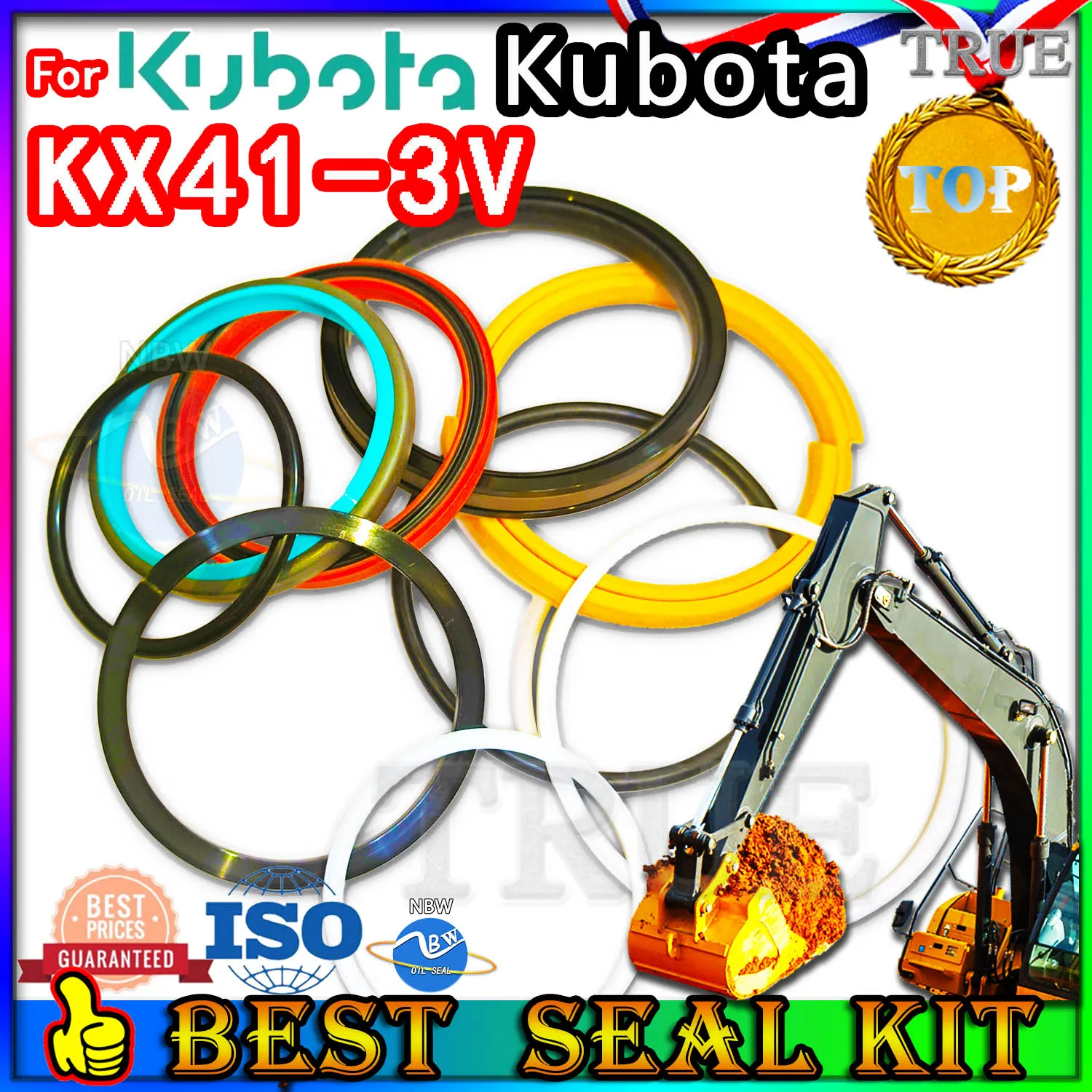 

For Kubota KX41-3V Oil Seal Repair Kit Boom Arm Bucket Excavator Hydraulic Cylinder KX41 3V Regulator Injector Foot PPC Loader