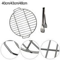 304 Stainless Steel Round Grill Grate With Handle For 47 Cm Charcoal Kettles For Weber 1241304 For Weber 1221004