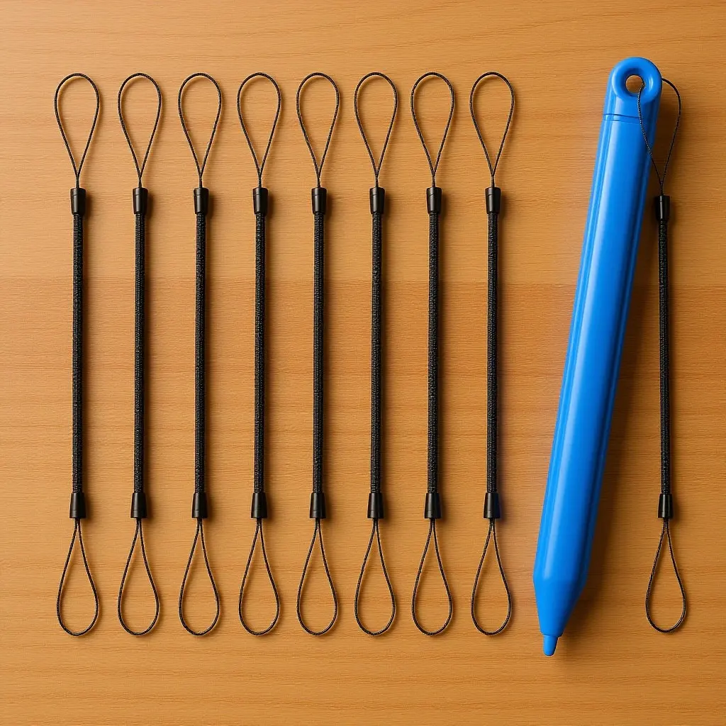 8 Pcs Rope Harness Small Elastic Stylus Tether Spring for Pen Lanyard Touch Pens