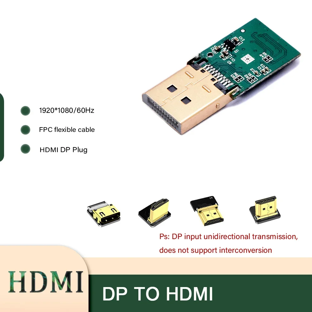 Suitable for  DP To HDMI Elbow DisplayPort HD 1080P/60hz FPC