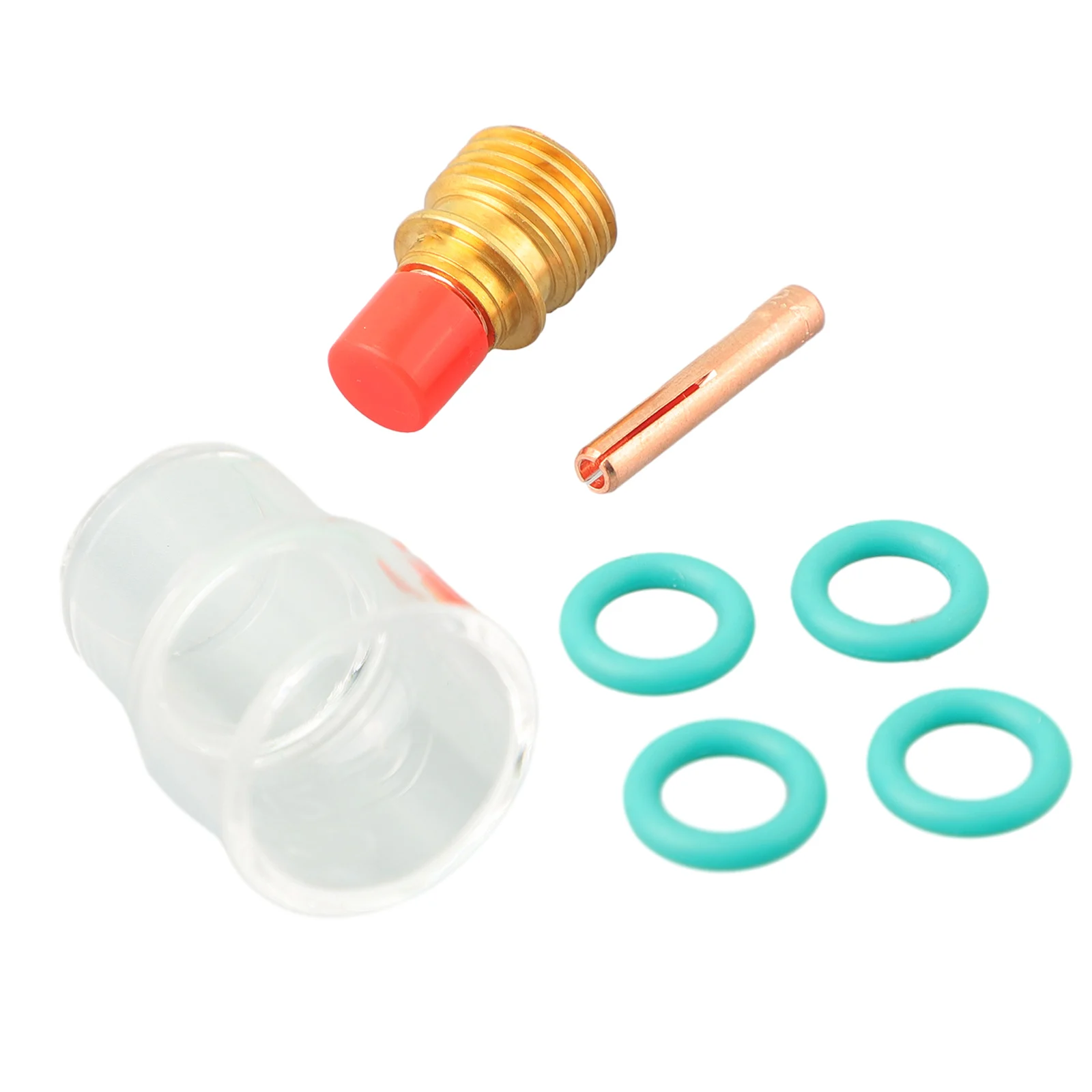Professionele TIG-lasaccessoires 7-delige set voor stompe gaslens met glazen beker met hoge zichtbaarheid voor WP9/20/25-serie
