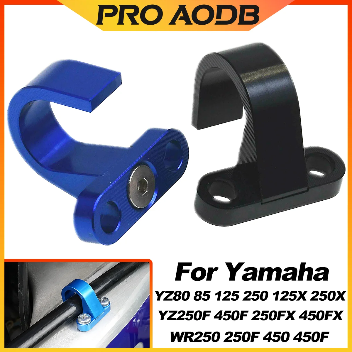 Motorcycle Rear Brake Hose Clamp Guide Aluminum For Yamaha YZ125 YZ250 YZ250F YZ450F 250FX YZ125X 250X WR250F WR450F 2001-2024