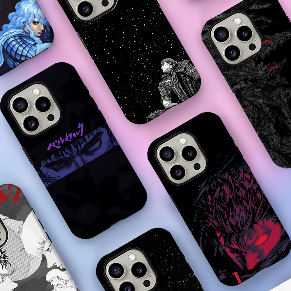 

Чехол для телефона с изображением аниме «Берсерк», пленочный чехол для iPhone 16, 15, 14, 13, 12, 11 Pro Max Plus