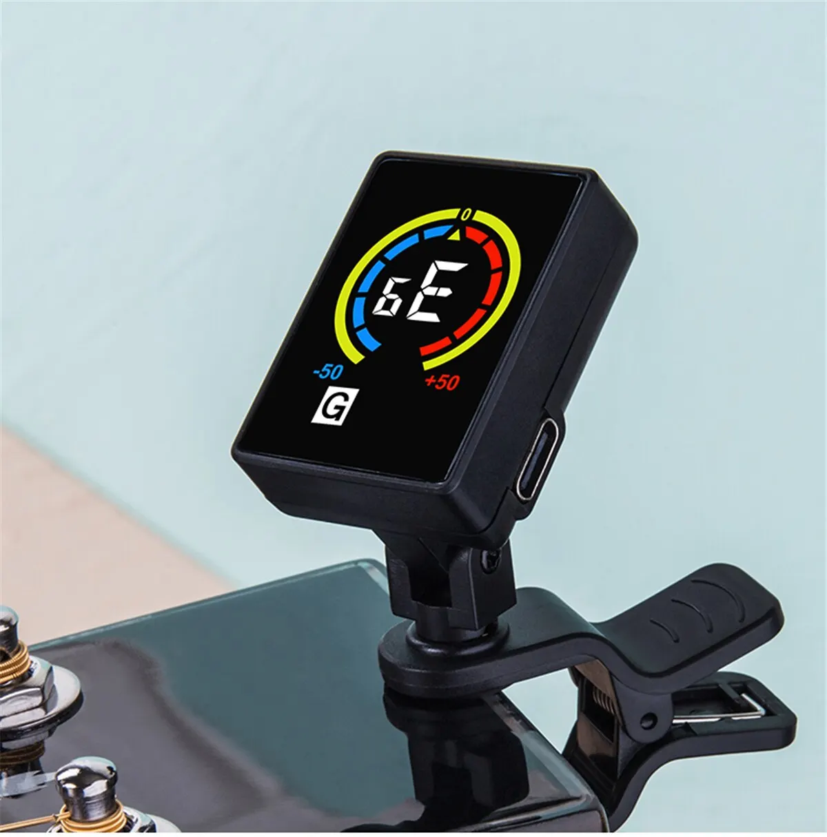 Accessories Guitar Tuner Micro Headstock USB Charging Tuner Tuner for Acoustic Electric Guitar Bass Mandolin Banjo Ukelele