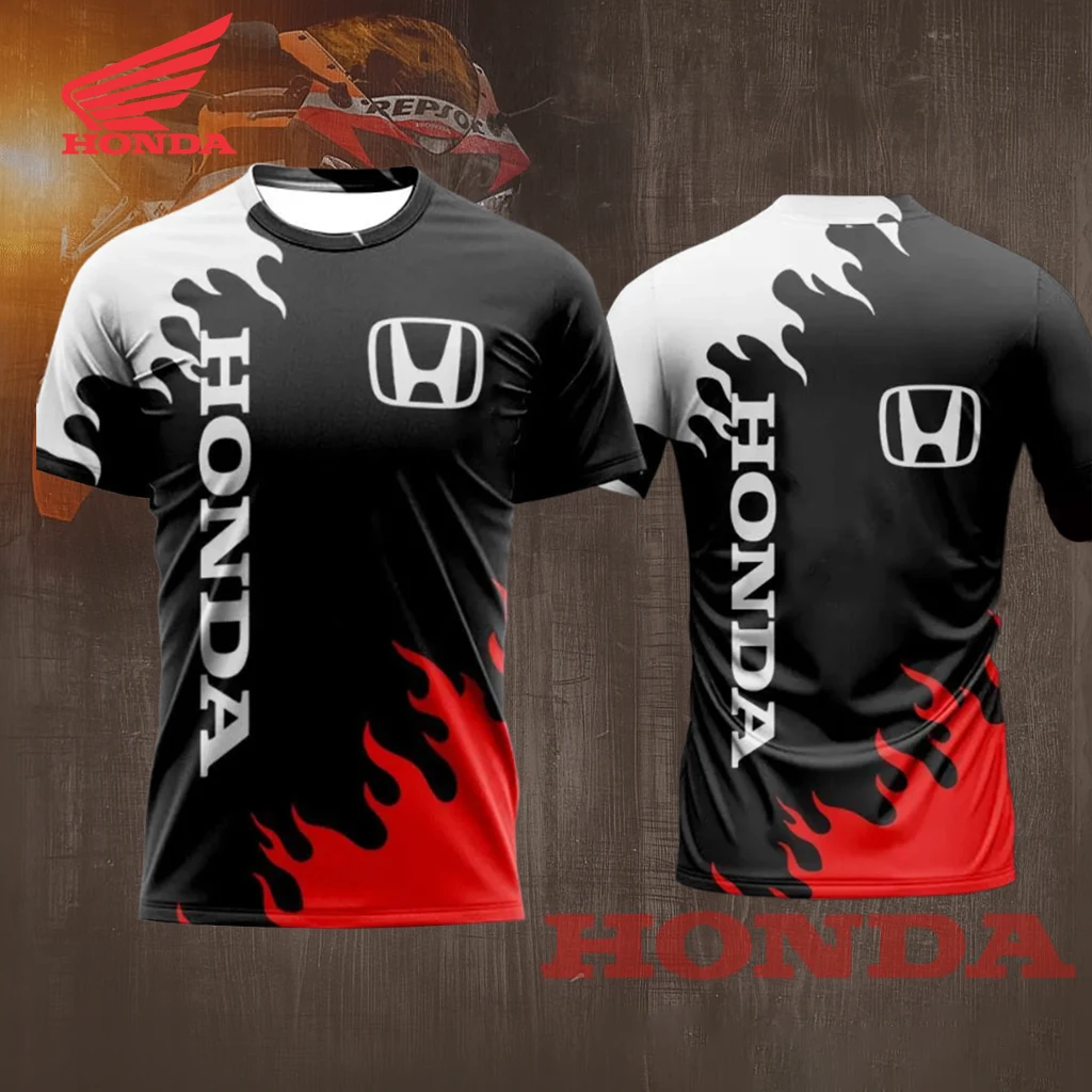 

Honda Summer Racing Team T-shirt For Men Breathable Quick-Dry Motorcycle Cycling Jersey Uniform Outdoor Sports And Casual Top