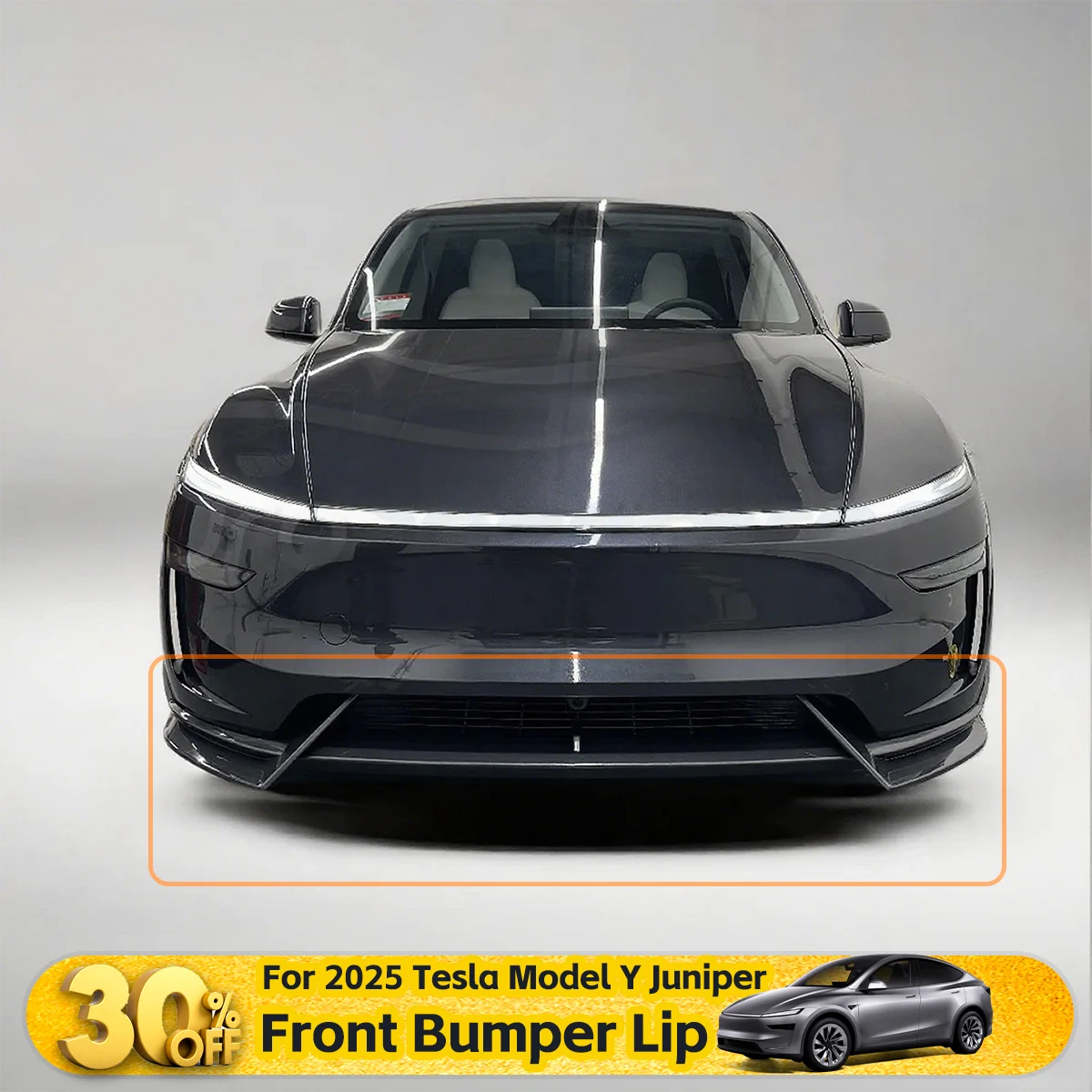 

Front Bumper Lip Splitter Spoiler Diffuser For 2025 Tesla Model Y Juniper Auto Exterior Tuning Guard Parts Car Accessories Kits