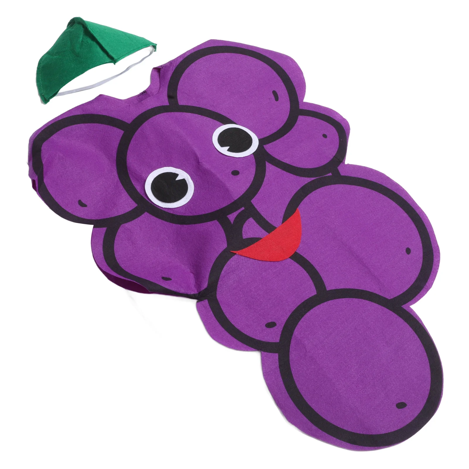 Costume d'halloween pour enfants, 1 ensemble, chapeau de raisin violet, ensemble de vêtements, joli jeu de rôle de fruits, fournitures de spectacle de mascarade