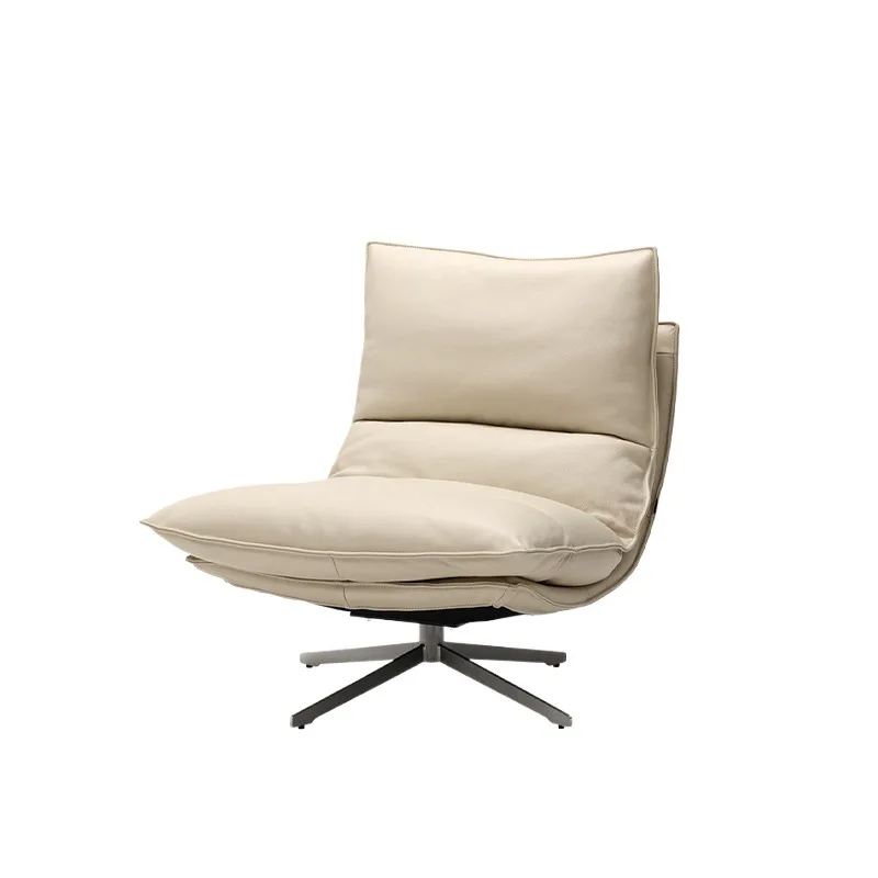 Medieval retro rotating stainless steel single sofa leisure swivel chair