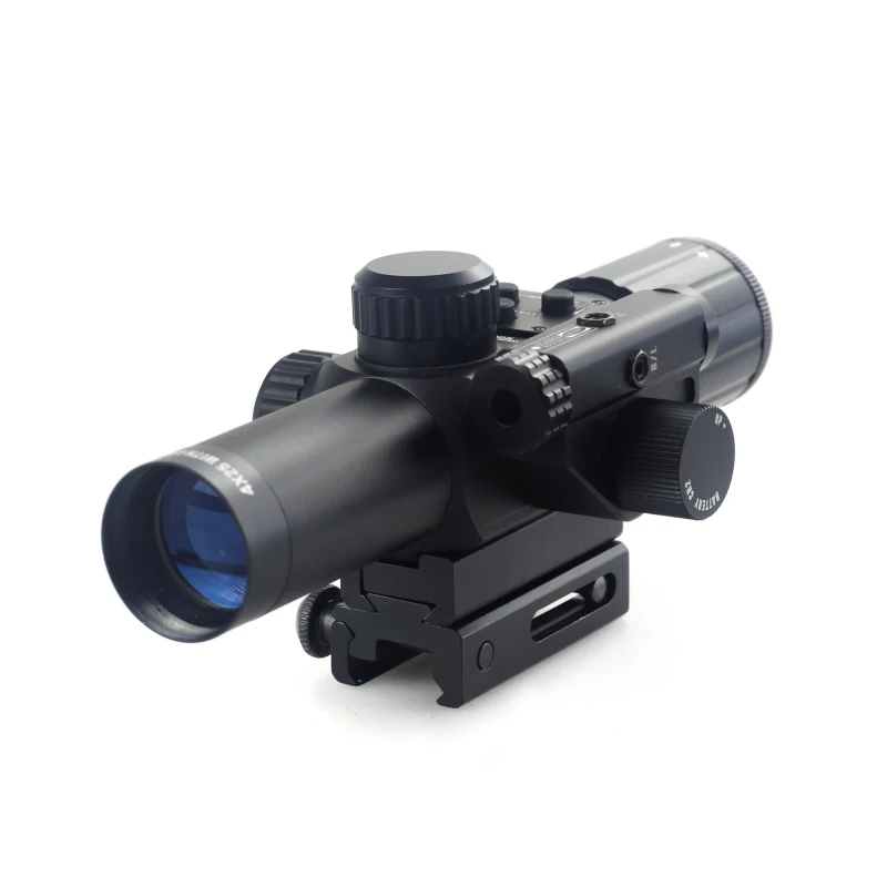 

4X25IR short with red dot sight with red laser mechanism suitable for 11mm/20mm guide rails airsoft hunting lunettes outdoor