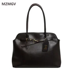Meet You Vintage Large Capacity PU Leather Shoulder Bag Autumn Winter Trend Women Daily Commuter Handbag Bolsa Feminina 2025